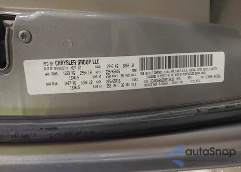 2013 Dodge Grand Caravan Se from USA, damaged, VIN 2C4RDGBG9DR615432